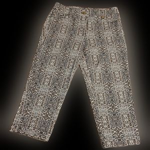 TANJAY PETITE WOMEN'S LEOPARD PRINT CAPRI'S SIZE MEDIUM P8